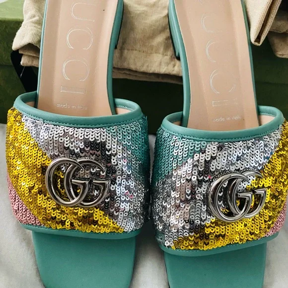Gucci Sequin Multico Flat - Picture 2 of 11